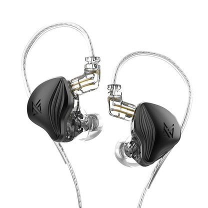 KZ-ZEX 1.2m Electrostatic Dynamic In-Ear Sports Music Headphones, Style:Without Microphone(Black) - In Ear Wired Earphone by KZ | Online Shopping South Africa | PMC Jewellery | Buy Now Pay Later Mobicred