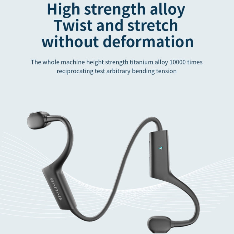 Sanag A7S Bone Conduction Portable Sports Bluetooth Headset(Black) - Sport Earphone by Sanag | Online Shopping South Africa | PMC Jewellery | Buy Now Pay Later Mobicred