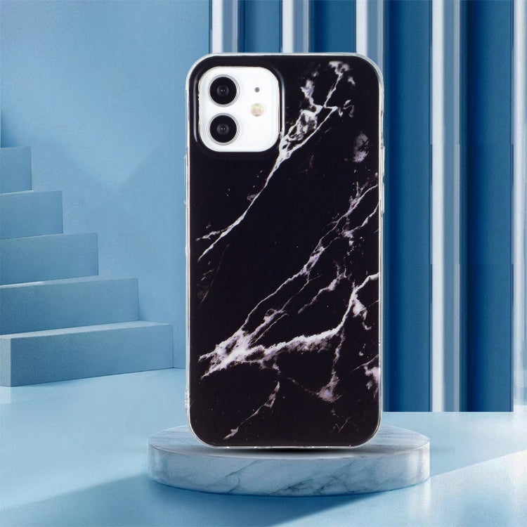 For iPhone 12 mini IMD Marble Pattern TPU Phone Case (Black) - iPhone 12 mini Cases by PMC TechLife | Online Shopping South Africa | PMC TechLife | Buy Now Pay Later Mobicred