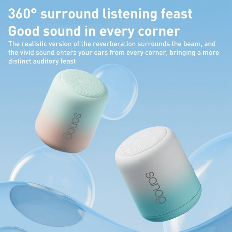 Sanag X6S Outdoor Portable Mini Gradient Bluetooth Speaker(White Pink) - Mini Speaker by Sanag | Online Shopping South Africa | PMC TechLife | Buy Now Pay Later Mobicred