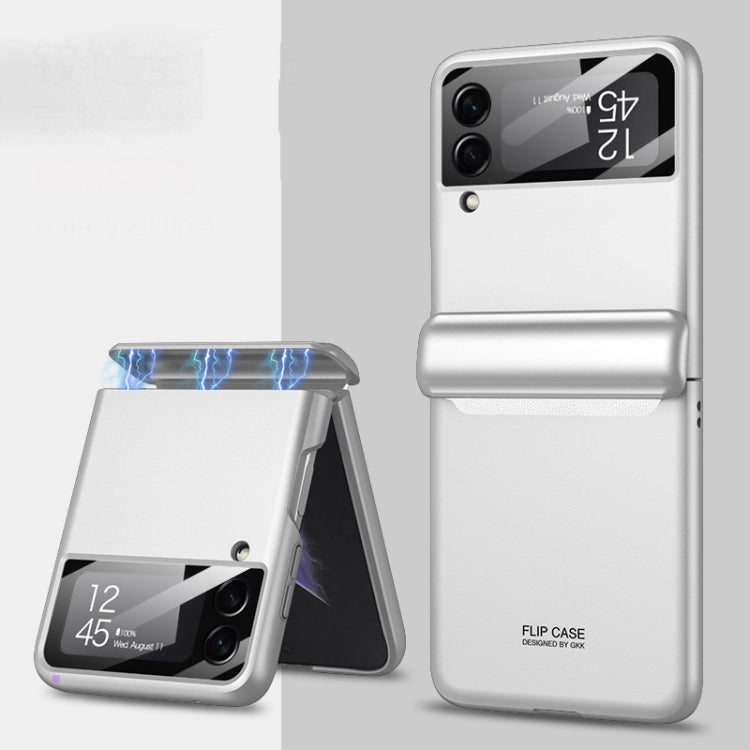 For Samsung Galaxy Z Flip4 GKK Magnetic Fold All-inclusive Protective Phone Case(Silver) - free shipping - PMC TechLife - Order now!