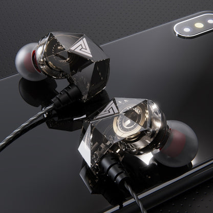 QKZ AK2 Sports In-ear Wired HiFi Sound Heavy Bass 3.5mm Earphone with Mic(Black) - In Ear Wired Earphone by QKZ | Online Shopping South Africa | PMC Jewellery