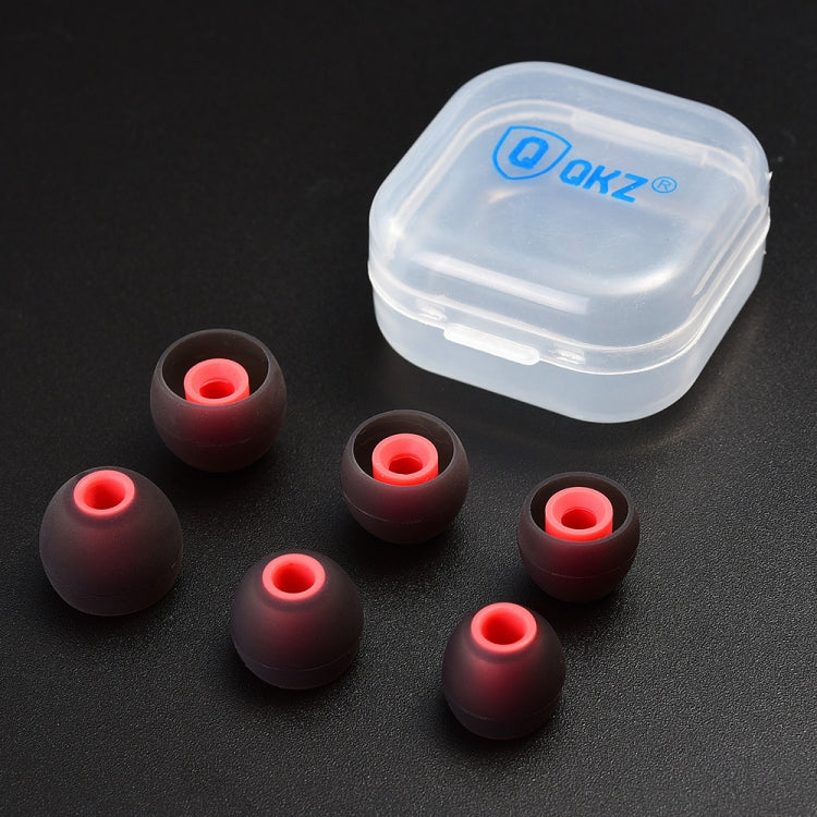 QKZ GJES 6-in-1 In-Ear Earphone Silicone Ear Caps(Black Red) - Anti-dust & Ear Caps by QKZ | Online Shopping South Africa | PMC Jewellery