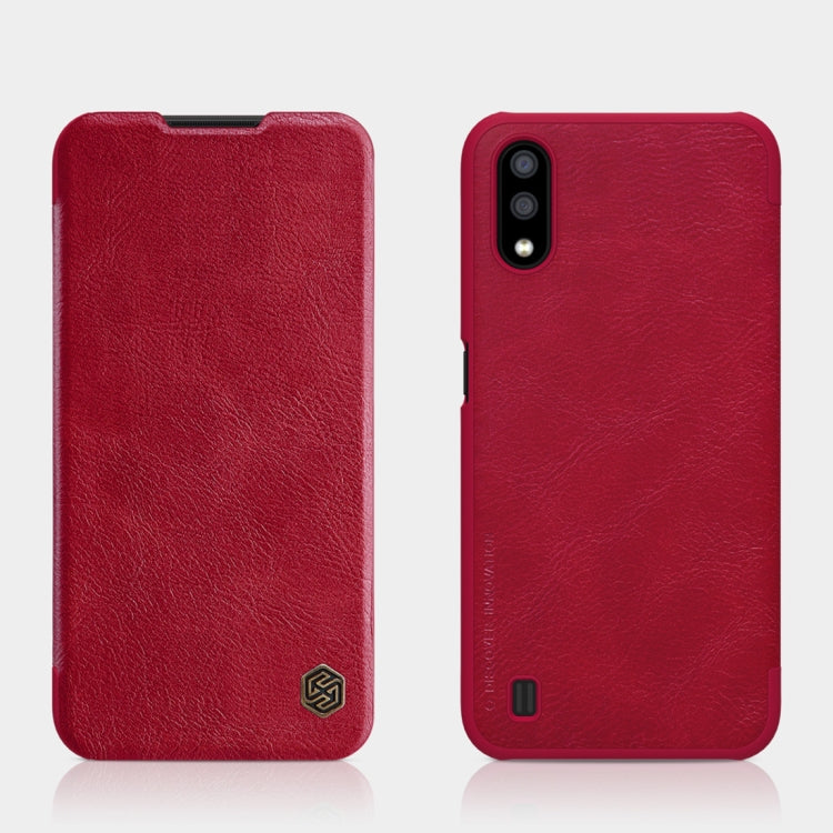 For Galaxy A01 NILLKIN QIN Series Crazy Horse Texture Horizontal Flip Leather Case with Card Slot(Red) - Galaxy Phone Cases by NILLKIN | Online Shopping South Africa | PMC Jewellery