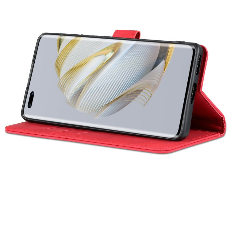 For Huawei nova 10 AZNS Skin Feel Calf Texture Flip Leather Phone Case(Red) - free shipping - PMC TechLife - Order now!