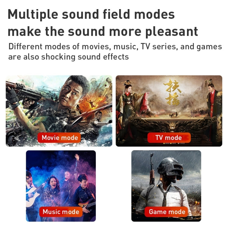 D90 Home Theater Audio Echo Wall Soundbar Subwoofer Bluetooth Audio(Brown) - Desktop Speaker by PMC TechLife | Online Shopping South Africa | PMC TechLife