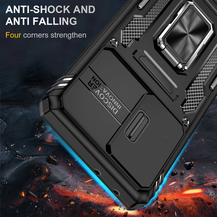 For Samsung Galaxy S21 Ultra 5G Armor PC + TPU Camera Shield Phone Case(Black) - Galaxy S21 Ultra 5G Cases by PMC TechLife | Online Shopping South Africa | PMC TechLife | Buy Now Pay Later Mobicred