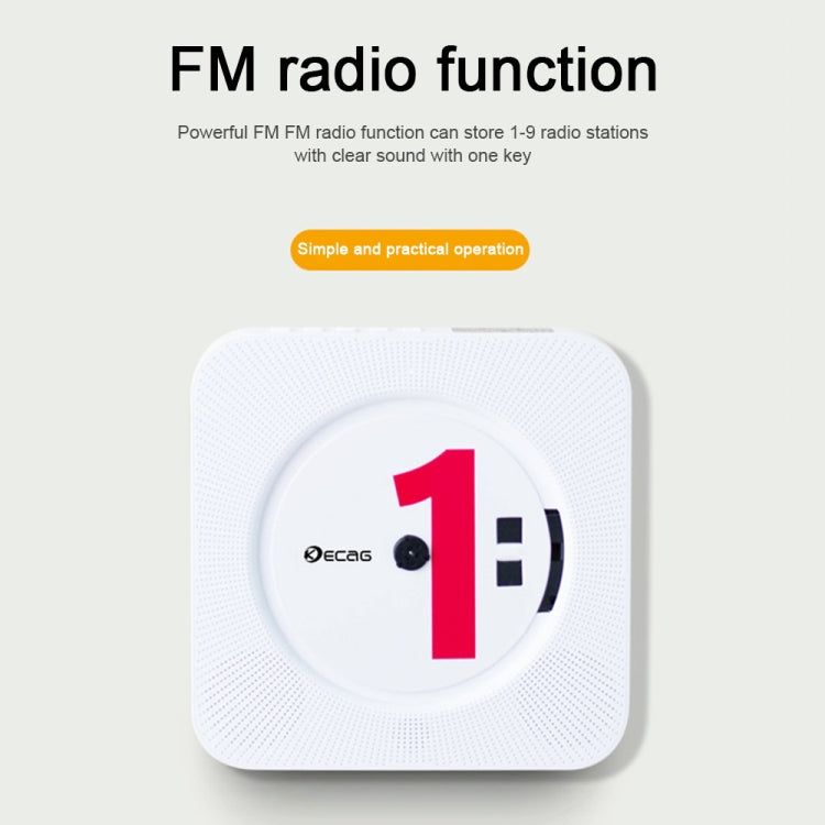 Kecag KC-808 6W Wall Mounted Bluetooth CD Player(Black) - free shipping - PMC TechLife - Order now!