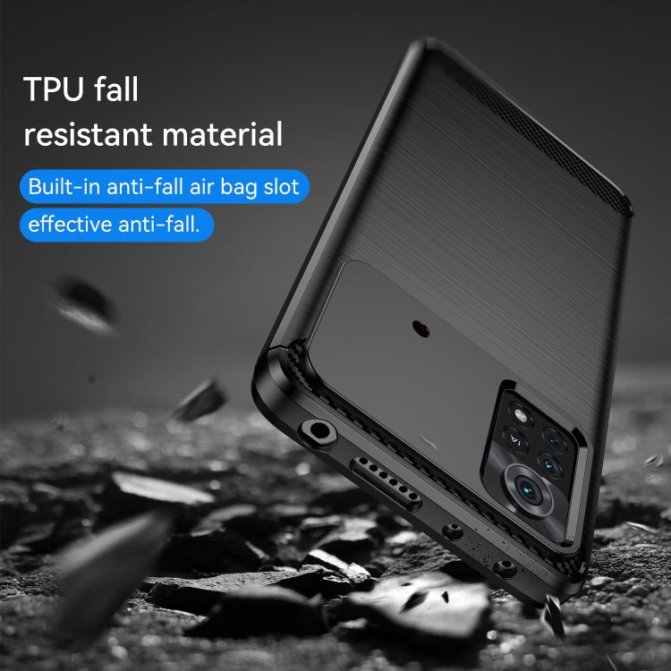 For Xiaomi Poco X4 Pro 5G Brushed Texture Carbon Fiber TPU Phone Case(Black) - free shipping - PMC TechLife - Order now!
