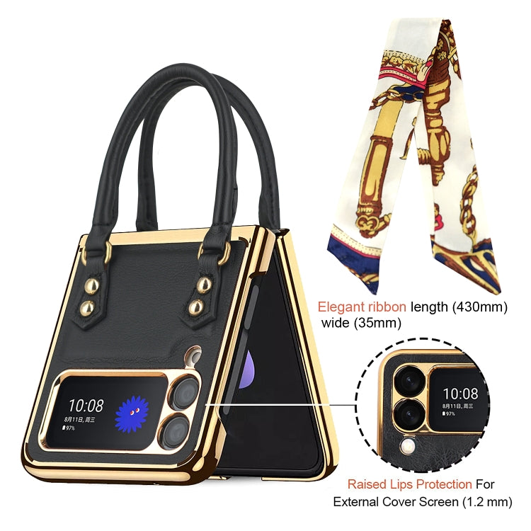 For Samsung Galaxy Z Flip3 5G GKK Handbag Design Leather + PC Phone Case(Blue) - Galaxy Phone Cases by GKK | Online Shopping South Africa | PMC TechLife | Buy Now Pay Later Mobicred