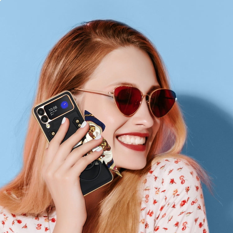 For Samsung Galaxy Z Flip3 5G GKK Handbag Design Leather + PC Phone Case(Black) - free shipping - PMC TechLife - Order now!