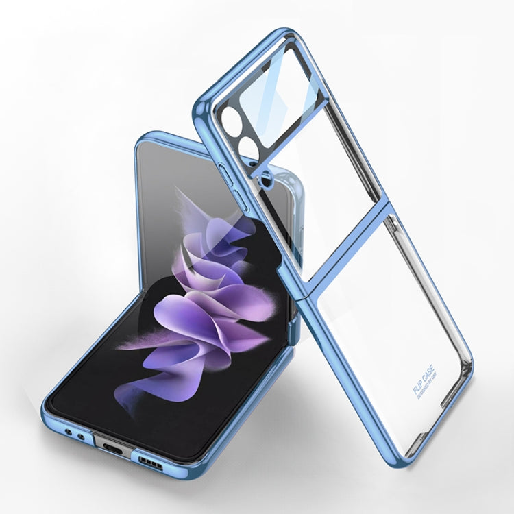 For Samsung Galaxy Z Flip4 GKK Integrated Electroplating Full Coverage Phone Case(Blue) - Galaxy Z Flip4 5G Cases by GKK | Online Shopping South Africa | PMC Jewellery