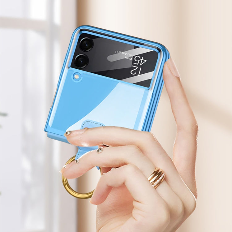 For Samsung Galaxy Z Flip4 GKK Integrated Electroplating Phone Case with Ring(Gold) - free shipping - PMC TechLife - Order now!