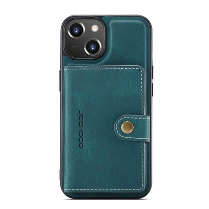 For iPhone 14 JEEHOOD Retro Magnetic Detachable Leather Phone Case (Blue) - iPhone 14 Cases by JEEHOOD | Online Shopping South Africa | PMC Jewellery | Buy Now Pay Later Mobicred