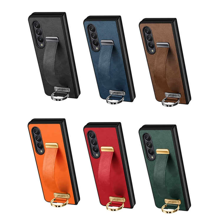 For Samsung Galaxy Z Fold4 SULADA Cool Series PC + Leather Texture Skin Feel Shockproof Phone Case(Blue) - Galaxy Z Fold4 5G Cases by SULADA | Online Shopping South Africa | PMC TechLife