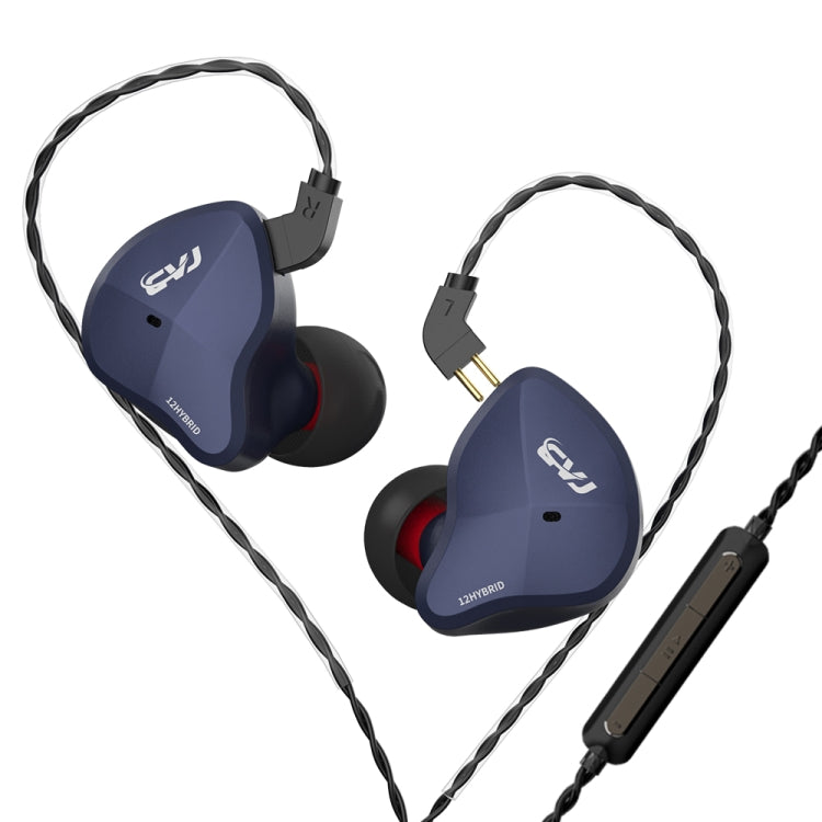 CVJ-CSN In-Ear Dual Magnetic Circuit Dynamic HIFI Wired Earphone, Style:With Mic(Blue) - free shipping - PMC TechLife - Order now!