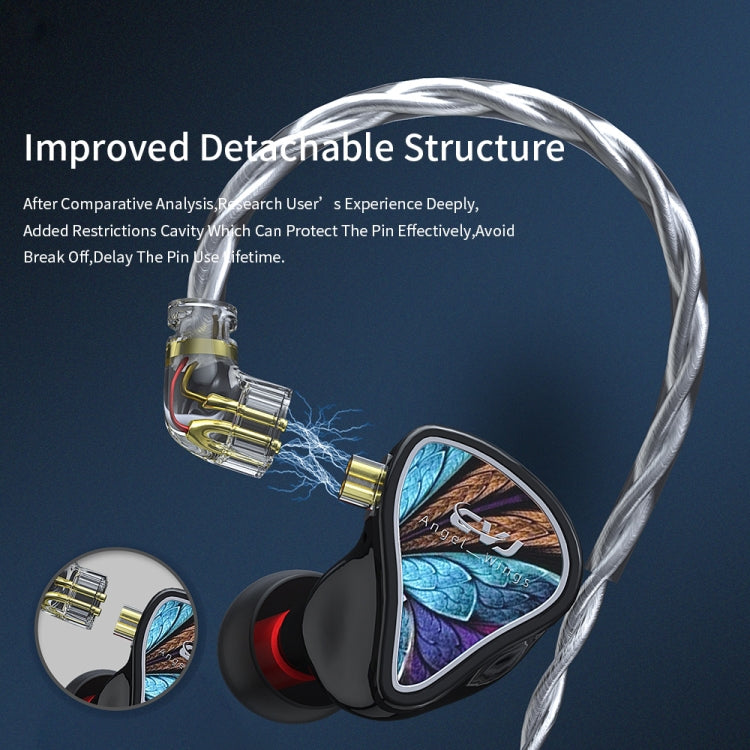 CVJ Angel Wings Hybrid Technology HiFi Music Wired Earphone No Mic - In Ear Wired Earphone by CVJ | Online Shopping South Africa | PMC TechLife | Buy Now Pay Later Mobicred