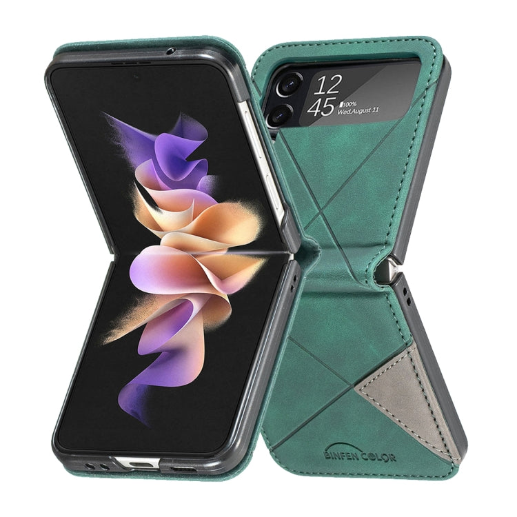 For Samsung Galaxy Z Flip4 Rhombus Texture Leather Phone Case(Green) - free shipping - PMC TechLife - Order now!
