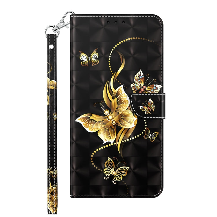 For Motorola Moto G22 3D Painted Leather Phone Case(Golden Swallow Butterfly) - Motorola Cases by PMC Jewellery | Online Shopping South Africa | PMC Jewellery