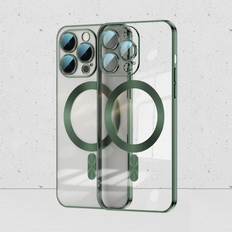 For iPhone 13 Pro Max Whorl Electroplated MagSafe Magnetic Phone Case (Green) - iPhone 13 Pro Max Cases by PMC TechLife | Online Shopping South Africa | PMC TechLife