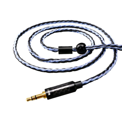 CVJ V3 1.2m 16 Cores Silver-plated 3.5mm Earphone Cable, Style:0.78mm(Black-Blue) - Cable & Splitter by CVJ | Online Shopping South Africa | PMC Jewellery | Buy Now Pay Later Mobicred