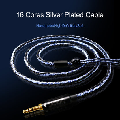 CVJ V3 1.2m 16 Cores Silver-plated 3.5mm Earphone Cable, Style:MMCX(Silver-Blue) - Cable & Splitter by CVJ | Online Shopping South Africa | PMC Jewellery