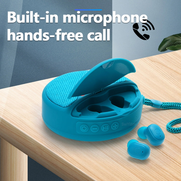 T&G TG808 2 in 1 Mini Wireless Bluetooth Speaker Wireless Headphones(Light Blue) - Mini Speaker by T&G | Online Shopping South Africa | PMC TechLife | Buy Now Pay Later Mobicred