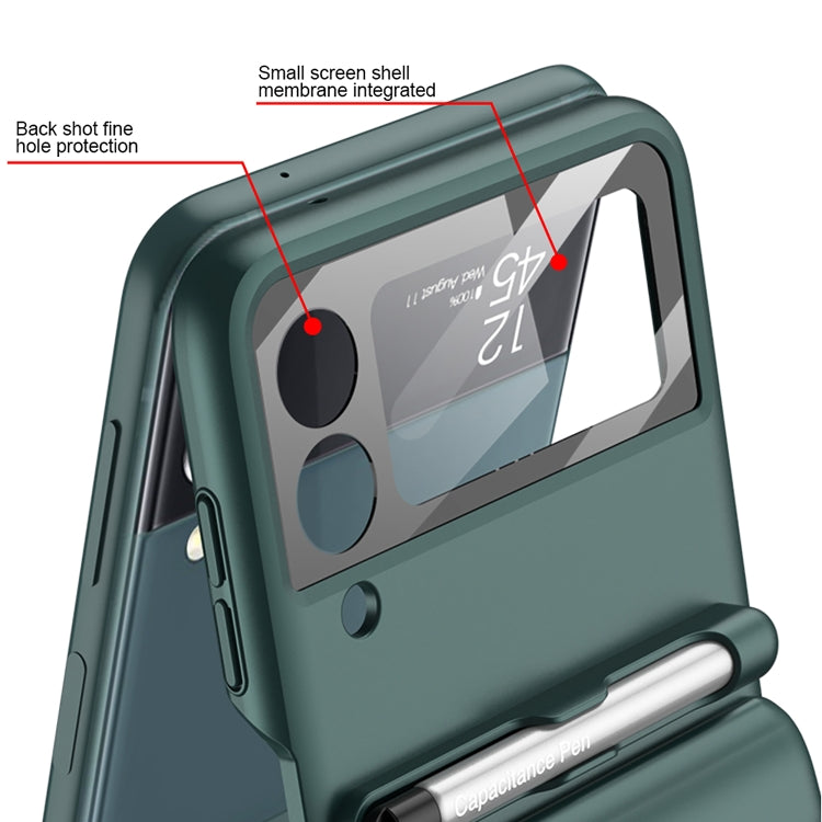 For Samsung Galaxy Z Flip4 GKK Magnetic Full Coverage Phone Flip Case with Pen(Pink) - Galaxy Z Flip4 5G Cases by GKK | Online Shopping South Africa | PMC TechLife | Buy Now Pay Later Mobicred