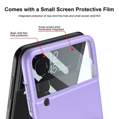 For Samsung Galaxy Z Flip4 GKK Ultra-thin Full Coverage Phone Flip Case with Wristband(Purple) - Galaxy Z Flip4 5G Cases by GKK | Online Shopping South Africa | PMC Jewellery