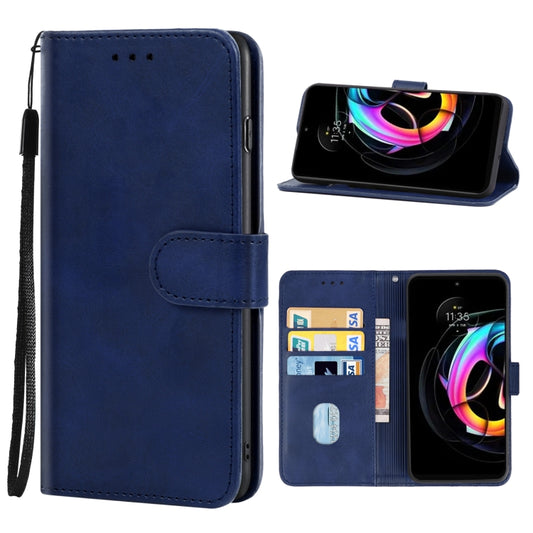 For Motorola Edge 30 Neo Leather Phone Case(Blue) - Motorola Cases by PMC Jewellery | Online Shopping South Africa | PMC Jewellery