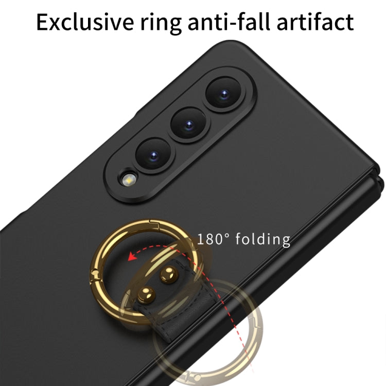 For Samsung Galaxy Z Fold4 GKK Ultra-thin PC Full Coverage Phone Case with Ring Holder(Dark Green) - Galaxy Z Fold4 5G Cases by GKK | Online Shopping South Africa | PMC Jewellery