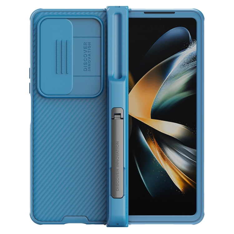 For Samsung Galaxy Z Fold4 5G NILLKIN Black Mirror Pro Series Camshield PC Phone Case with Pen Slot, Set Version(Blue) - Galaxy Z Fold4 5G Cases by NILLKIN | Online Shopping South Africa | PMC Jewellery