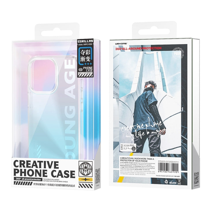 For iPhone 14 Pro Max WEKOME Gorillas Gradient Colored Phone Case (Blue) - iPhone 14 Pro Max Cases by WK | Online Shopping South Africa | PMC Jewellery