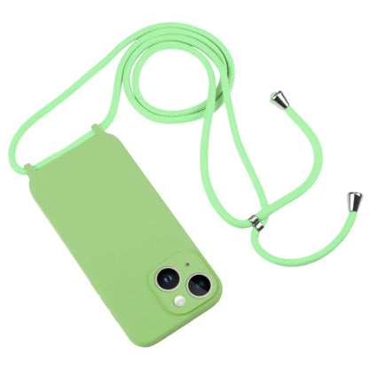 For iPhone 14 Crossbody Lanyard Liquid Silicone Case(Matcha Green) - iPhone 14 Cases by PMC Jewellery | Online Shopping South Africa | PMC Jewellery