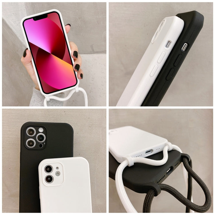For iPhone 13 Crossbody Lanyard Liquid Silicone Case(Ice Blue) - iPhone 13 Cases by PMC TechLife | Online Shopping South Africa | PMC TechLife