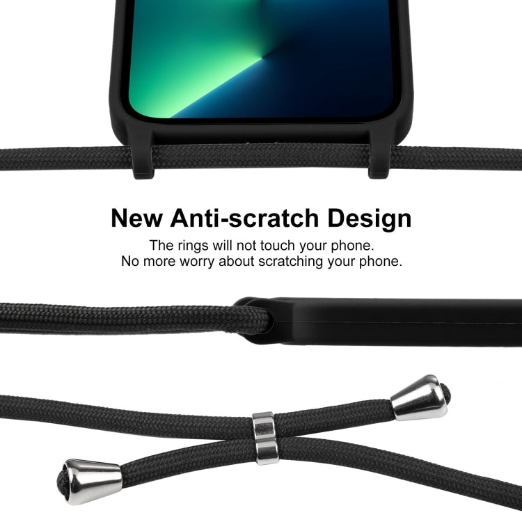 For iPhone 13 Pro Max Crossbody Lanyard Liquid Silicone Case(Black) - free shipping - PMC TechLife - Order now!
