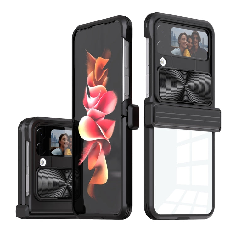 For Samsung Galaxy Z Flip4 360 Full Body Sliding Camshield Phone Case(Black) - free shipping - PMC TechLife - Order now!