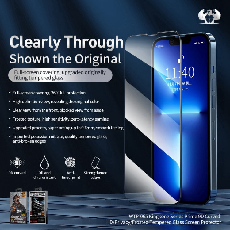 For iPhone 14 Plus 10pcs WEKOME 9D Curved Privacy Tempered Glass Film - iPhone 14 Plus Tempered Glass by WK | Online Shopping South Africa | PMC Jewellery