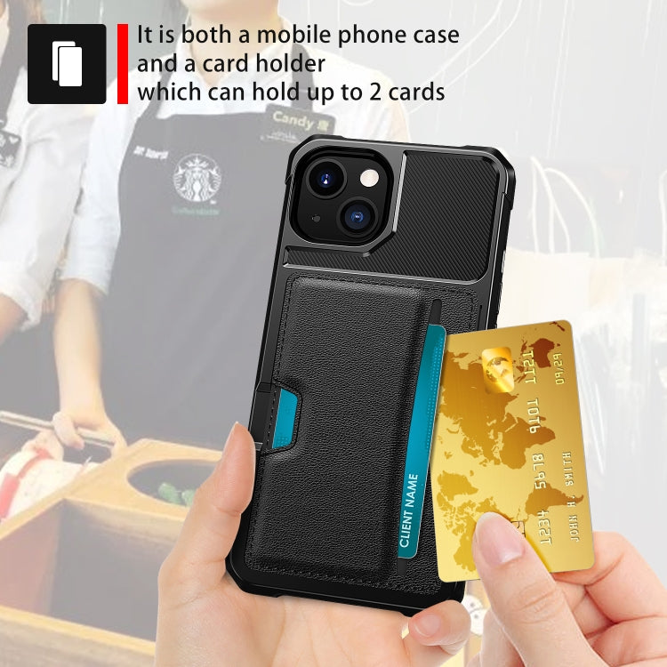 For iPhone 13 mini ZM02 Card Slot Holder Phone Case (Black) - iPhone 13 mini Cases by PMC Jewellery | Online Shopping South Africa | PMC Jewellery