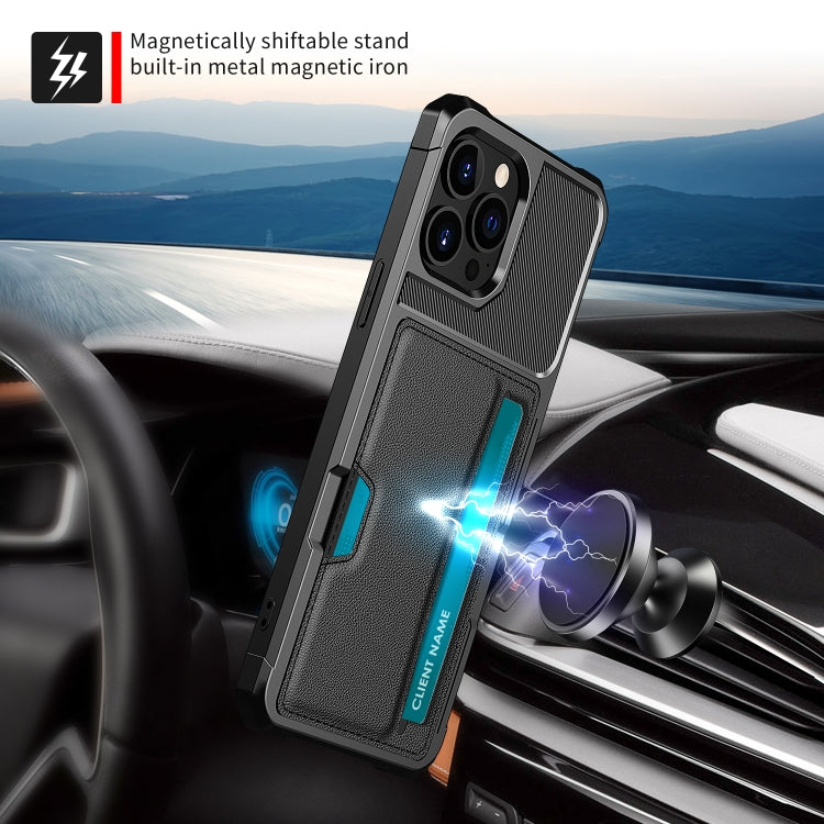 For iPhone 13 Pro ZM02 Card Slot Holder Phone Case (Black) - iPhone 13 Pro Cases by PMC TechLife | Online Shopping South Africa | PMC TechLife