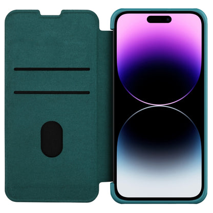 For iPhone 14 Pro NILLKIN QIN Series Pro Leather Phone Case(Green) - iPhone 14 Pro Cases by NILLKIN | Online Shopping South Africa | PMC Jewellery