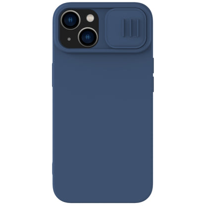 For iPhone 14 NILLKIN CamShield MagSafe Liquid Silicone Phone Case(Blue) - iPhone 14 Cases by NILLKIN | Online Shopping South Africa | PMC Jewellery