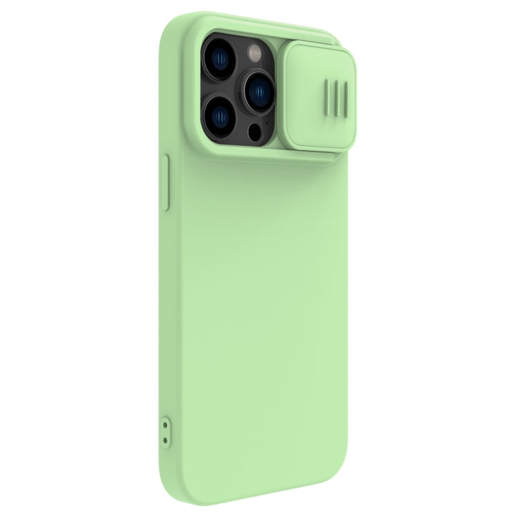 For iPhone 14 Pro Max NILLKIN CamShield MagSafe Liquid Silicone Phone Case(Green) - iPhone 14 Pro Max Cases by NILLKIN | Online Shopping South Africa | PMC Jewellery