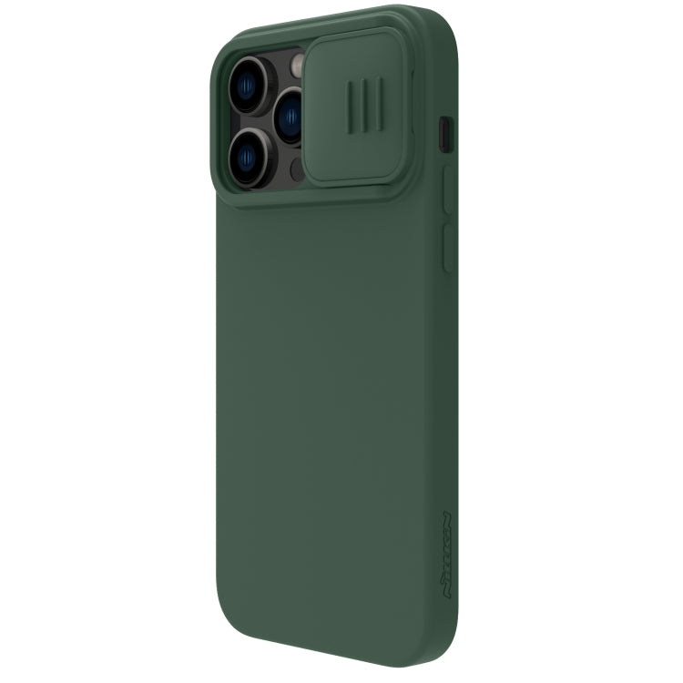 For iPhone 14 Pro Max NILLKIN CamShield MagSafe Liquid Silicone Phone Case (Dark Green) - iPhone 14 Pro Max Cases by NILLKIN | Online Shopping South Africa | PMC Jewellery