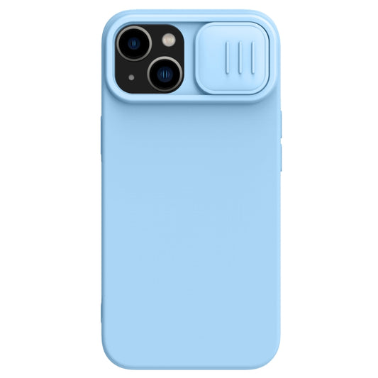 For iPhone 14 NILLKIN CamShield Liquid Silicone Phone Case (Sky Blue) - iPhone 14 Cases by NILLKIN | Online Shopping South Africa | PMC Jewellery