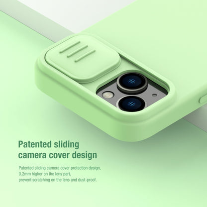 For iPhone 14 NILLKIN CamShield Liquid Silicone Phone Case(Green) - iPhone 14 Cases by NILLKIN | Online Shopping South Africa | PMC Jewellery