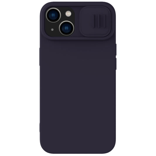 For iPhone 14 Plus NILLKIN CamShield Liquid Silicone Phone Case (Deep Purple) - iPhone 14 Plus Cases by NILLKIN | Online Shopping South Africa | PMC Jewellery | Buy Now Pay Later Mobicred