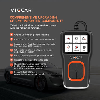 Viecar VP101 Car Code Reader OBD2 Analyzer Diagnostic Scanner - Code Readers & Scan Tools by PMC Jewellery | Online Shopping South Africa | PMC Jewellery