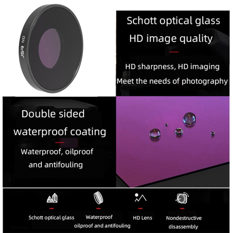 JSR LS ND1000 Lens Filter For DJI Osmo Action 3 -  by PMC TechLife | Online Shopping South Africa | PMC TechLife