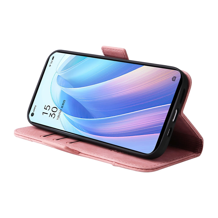 For OPPO Reno 7 5G Global / Find X5 Lite BETOPNICE Dual-side Buckle Leather Phone Case(Pink) - OPPO Cases by BETOPNICE | Online Shopping South Africa | PMC Jewellery | Buy Now Pay Later Mobicred